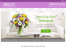 Tablet Screenshot of muellersflowershop.com